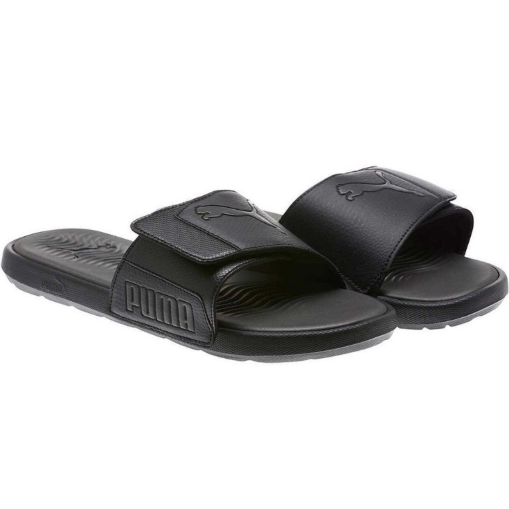 PUMA Black Slides